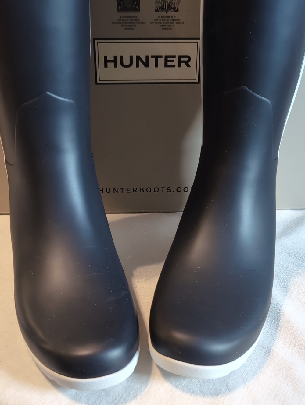 Hunter Refined Women Slim Fit Contrast Tall Rain Boots Sz. 9 NIB - Picture 5 of 5